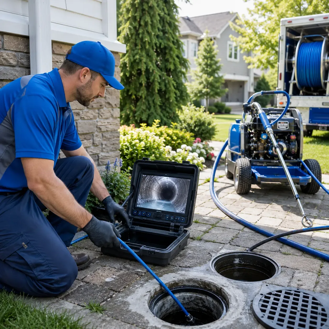 Outdoor drain cleaning professionals serving Leland, MI