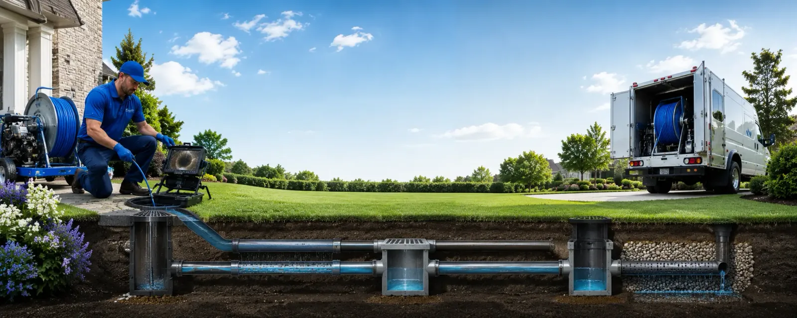 Outdoor drain cleaning information for Leland, MI